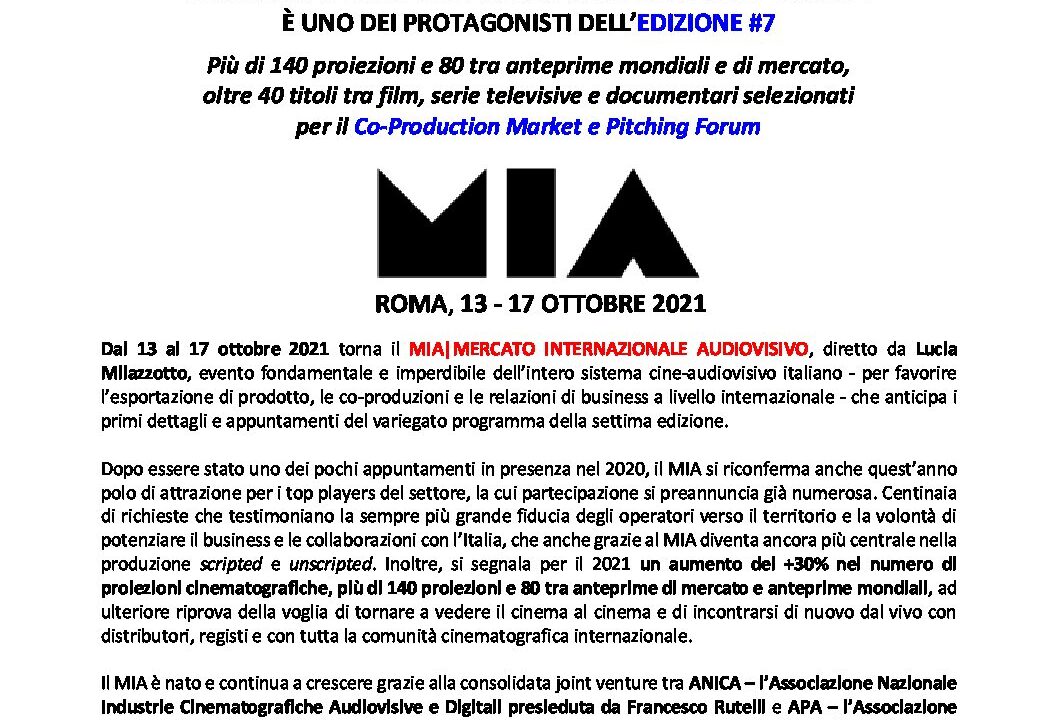 MIA Market_com stampa_Selezione progetti e primi ospiti 2021