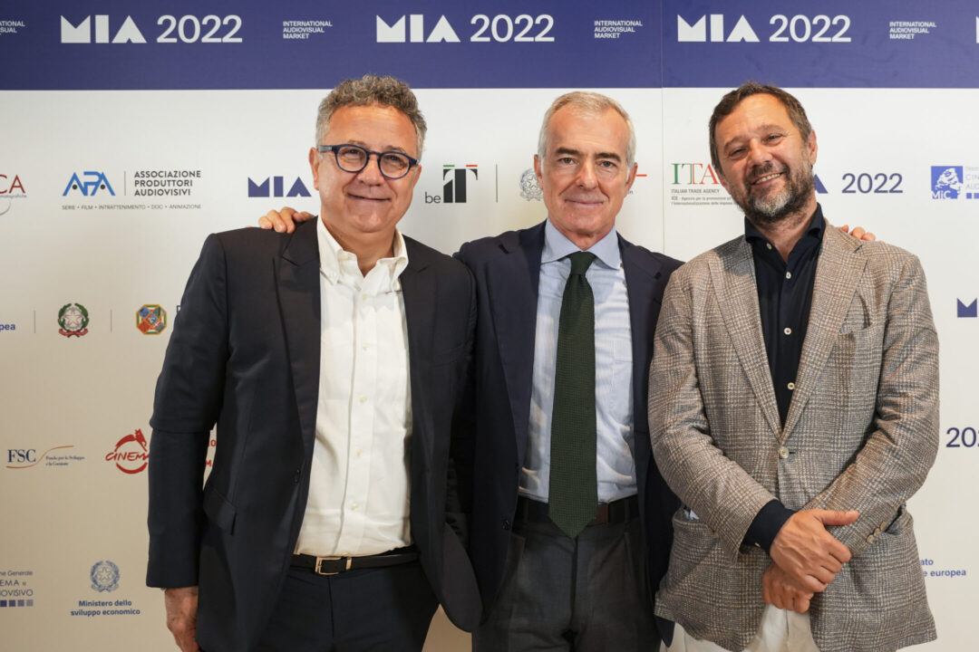 Paolo Del Brocco (CEO, Rai Cinema, Italy), Giampaolo Letta (CEO, Medusa, Italy), Massimiliano Orfei (CEO, Vision Distribution SpA, Italy)