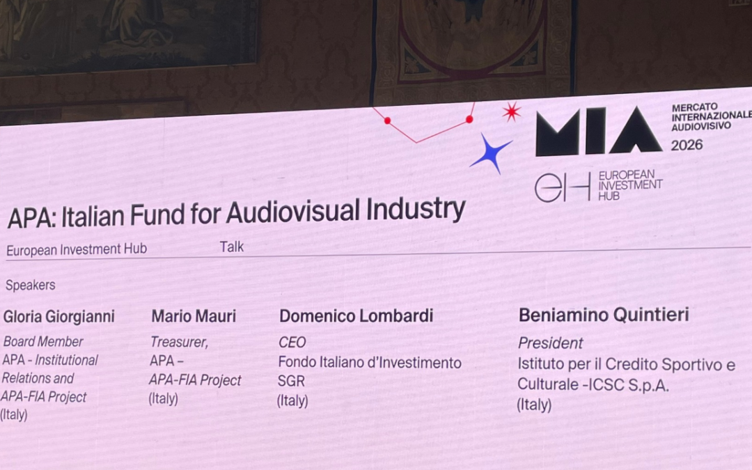 “APA: Italian Fund for the Audiovisual Industry”, at MIA, a discussion on the future of the sector
